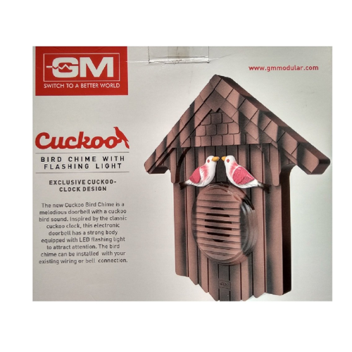 GM Cuckoo Bird 4013 Plastic Doorbell (Brown) - Image 2