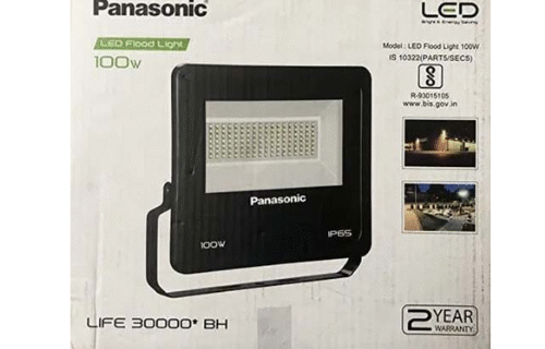 Panasonic 100W LED Flood Light | IP66 & IK07 Water Proof Protection and Imapct Proof Outdoor Light | 440V High Voltage Protection | 6500k Cool White