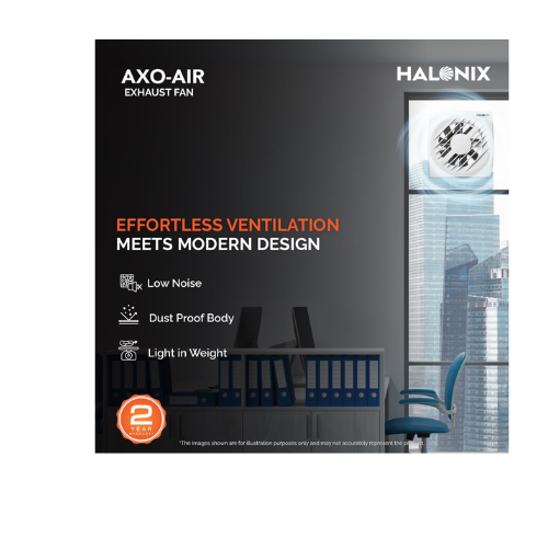 Halonix AXO Air Exhaust Fan For Kitchen, Bathroom with Strong Air Suction, light weight,Rust Proof Body (White) - Image 4