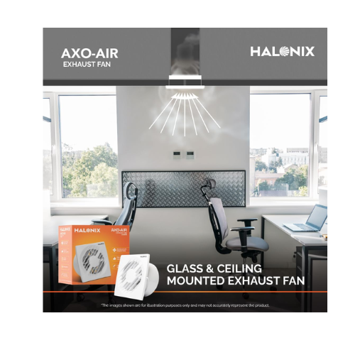 Halonix AXO Air Exhaust Fan For Kitchen, Bathroom with Strong Air Suction, light weight,Rust Proof Body (White) - Image 3