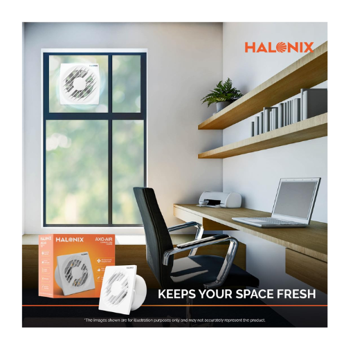 Halonix AXO Air Exhaust Fan For Kitchen, Bathroom with Strong Air Suction, light weight,Rust Proof Body (White) - Image 2