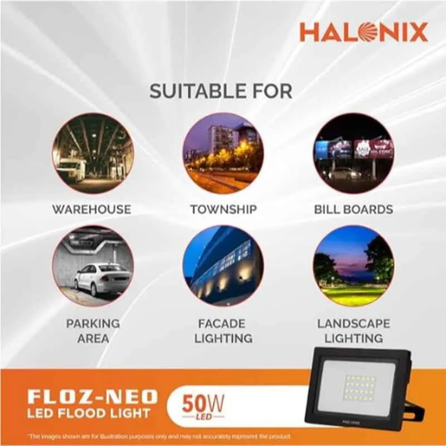 50W FLOZ NEO LED FLOOD LIGHT IP66 HALONIX - Image 2