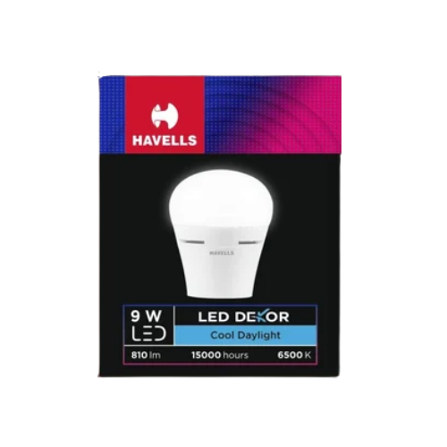 Havells 9W LED B22 BULB |Cool Day Light|Aesthetic Design|Upto 4KV Surge Protection|High Voltage Protection |Energy Efficient| Frosted Diffuser|Non-Dimmable|Shatter Resistant| Made in India