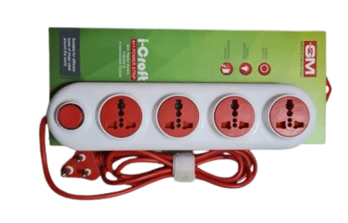 PVC 3 Pin GM i-Croft Power Strip, For Home Appliances, 240 V