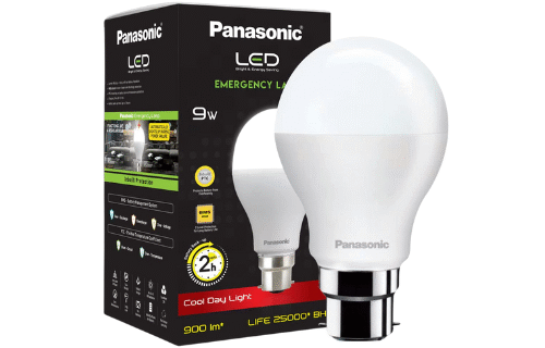 9W LED RECHARGABE EMERGENCY BULB B22 6K PANASONIC
