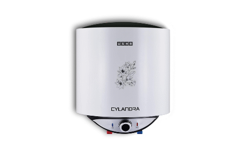 Usha Cylandra Storage Water Heater With Free Installation (White), Wall Mounting