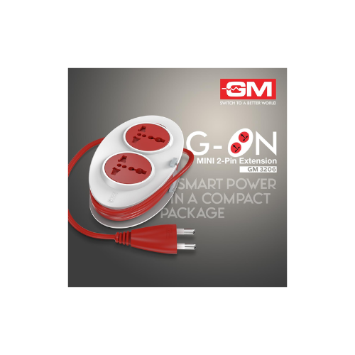 M 3206 G-On Extension Board with 2 International Sockets | 2.5M Extension Cord | Dual-Tone Design | Child Safety Shutters | Compact & Travel-Friendly | 240V Power for Laptops, Phones & More - Image 5