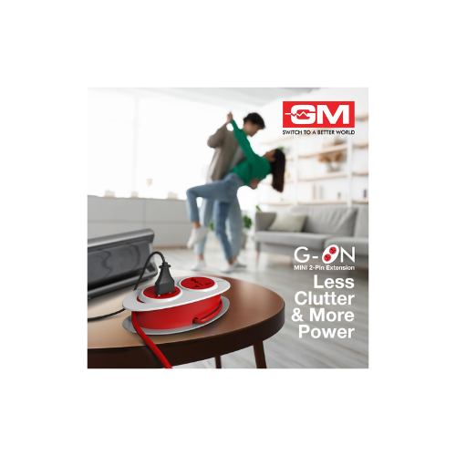 M 3206 G-On Extension Board with 2 International Sockets | 2.5M Extension Cord | Dual-Tone Design | Child Safety Shutters | Compact & Travel-Friendly | 240V Power for Laptops, Phones & More - Image 2