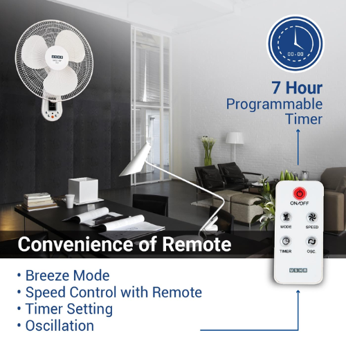Usha Mist Air Icy 400MM wall fan With Remote - Image 4