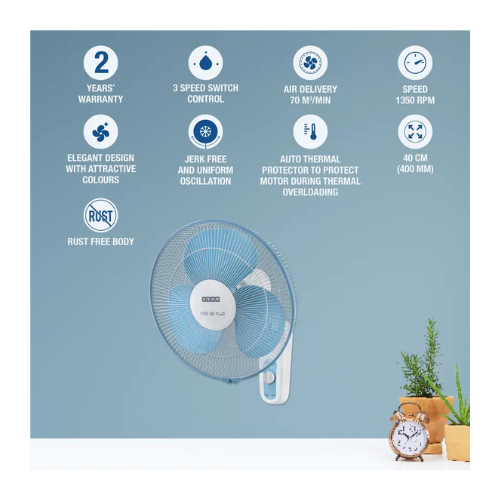 USHA Mist Air Flo with 2 Year Warranty 400 mm Wall Fan - Image 5