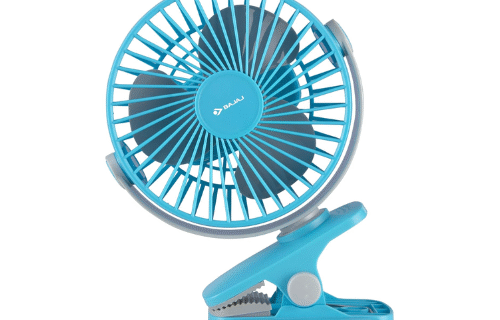 Bajaj Pygmy Mini Fan 110MM | USB Charging | Multi-Clip Function | Rechargeable | 4-Hr Back-up | Silent Operation | Longer Battery Life | Energy Efficient | Portable BLUE