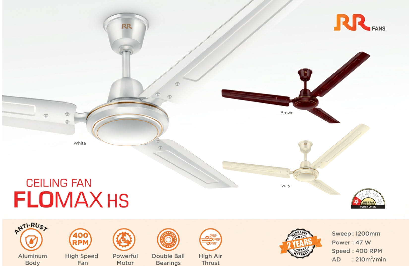 RR FLOMAX HS CEILING FAN