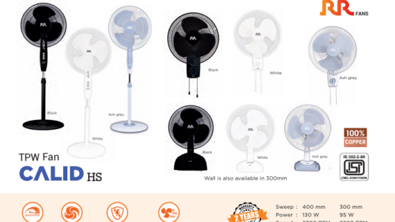 RR CALID WALL FAN 400 MM HS WHITE